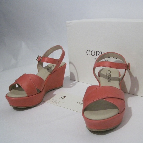 Cordani-Platform-Wedge-Sandals-Papaya Leather - Picture 3 of 7